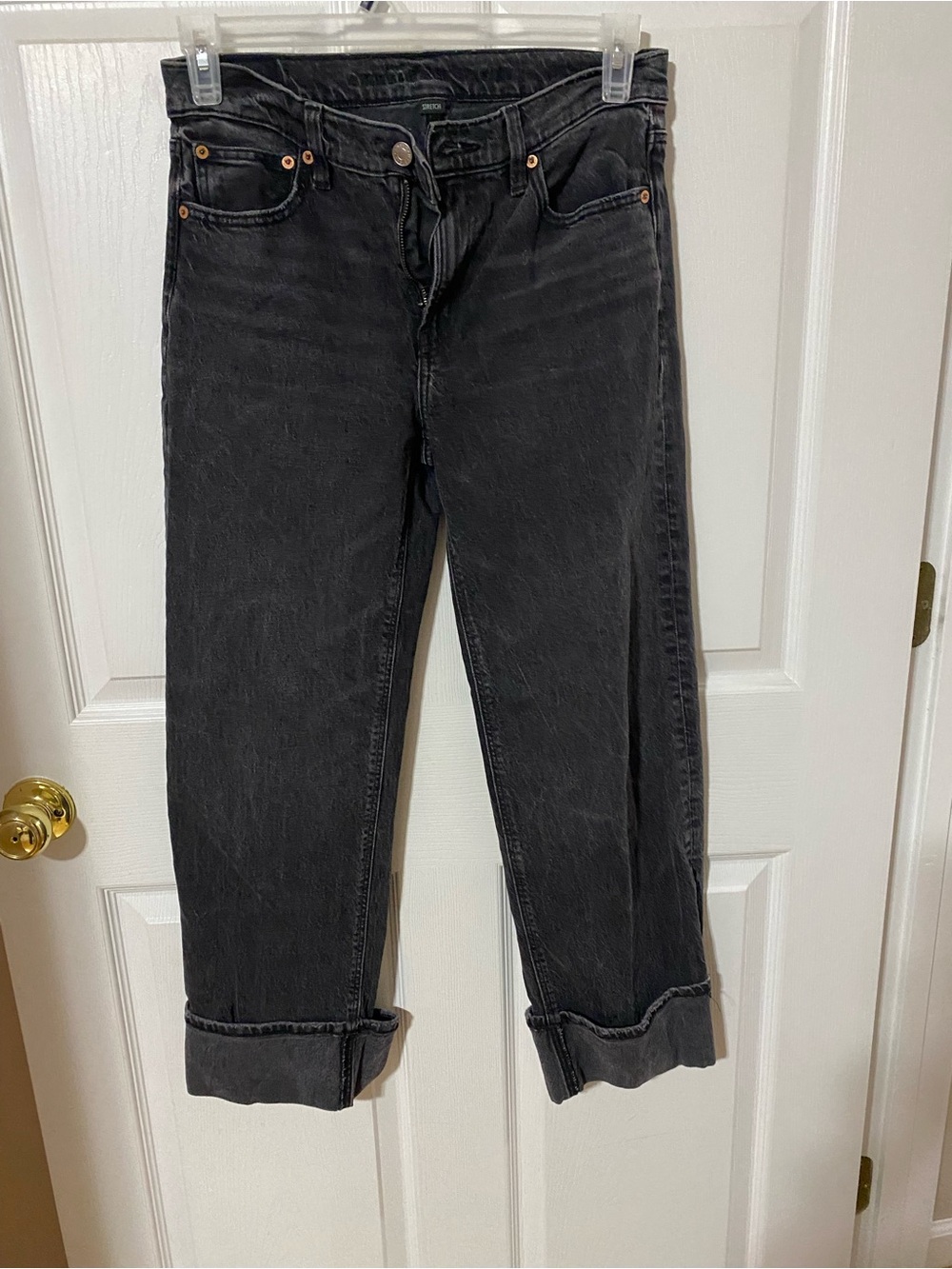 American Eagle Outfitters Black stove pipe jeans